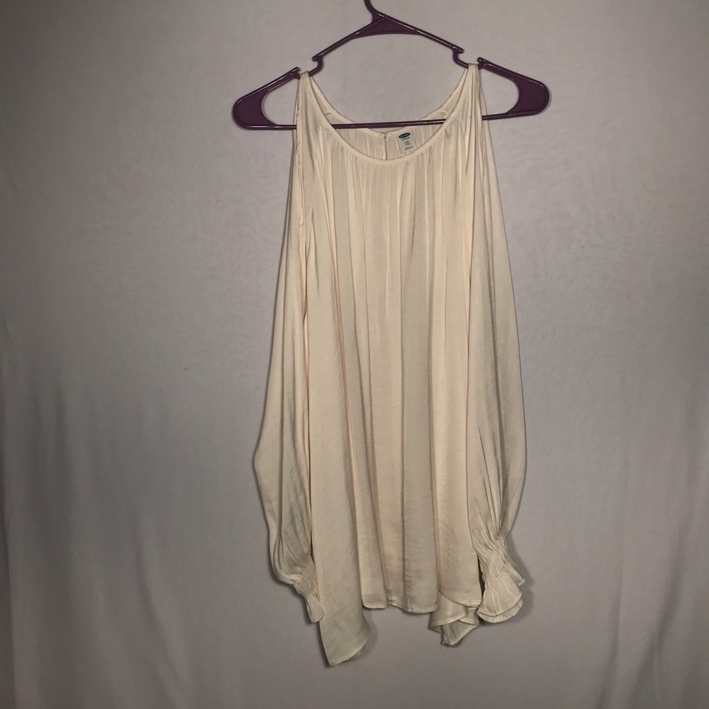 Old Navy Ivory Off the Shoulder Long Sleeve- XXL